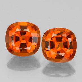 2.20ctw Natural Ámbar naranja Granate Hessonita, Forma Cojín, VS