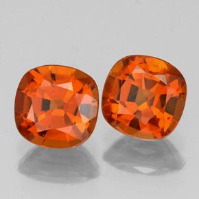Gemas de granate hessonita Ámbar naranja natural de 2.20 ct, Forma Cojín, VS