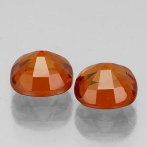 Gemas de granate hessonita Ámbar naranja natural de 2.20 ct, Forma Cojín, VS