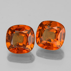 Gemas de granate hessonita naranja natural de  ct, corte cojín, VS-SI