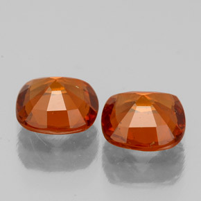 Gemas de granate hessonita naranja natural de  ct, corte cojín, VS-SI