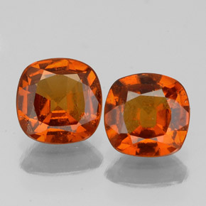 Gemas de granate hessonita naranja natural de  ct, corte cojín, VS-SI