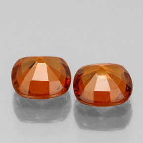 Gemas de granate hessonita naranja natural de  ct, corte cojín, VS-SI