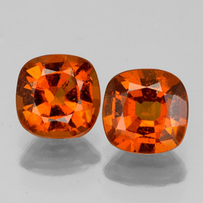 Gemas de granate hessonita Ámbar naranja natural de 2.14 ct, Corte Cojín, VS-SI