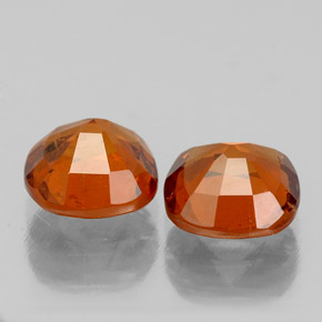 Gemas de granate hessonita Ámbar naranja natural de 2.14 ct, Corte Cojín, VS-SI