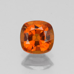 Granate hessonita naranja natural de 0,81 ct, corte cojín, VS-SI
