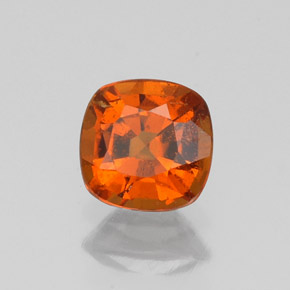 Granate hessonita naranja natural de 0,81 ct, corte cojín, VS-SI