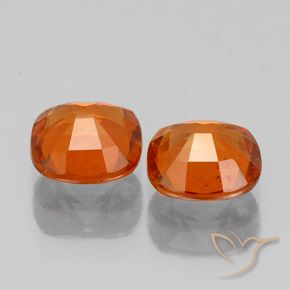 Gemas de granate hessonita Naranja fuego natural de 2.12 ct, Forma Cojín, VS-SI