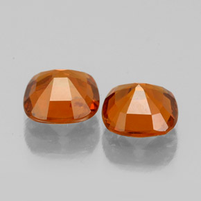 Gemas de granate hessonita naranja natural de  ct, corte cojín, VS