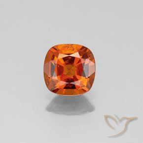 0.99ct Natural Naranja oscuro granate hessonita, Forma Cojín, VS-SI