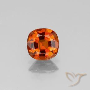 0.93ct Natural Ámbar naranja granate hessonita, Forma Cojín, VS-SI
