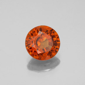 Granate hessonita naranja natural de 1,38 ct, corte redondo, VS-SI