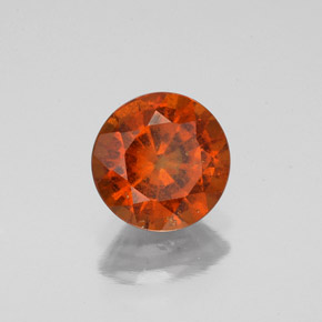 granate hessonita Naranja canela natural de 1.47 ct, Corte Redondo, VS-SI