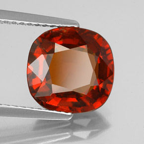 Granate hessonita naranja natural de 3,58 ct, corte cojín, VS-SI