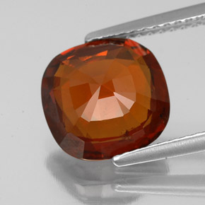 Granate hessonita naranja natural de 3,58 ct, corte cojín, VS-SI