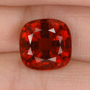 Granate hessonita naranja natural de 5,35 ct, corte cojín, VS-SI