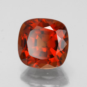 Granate hessonita naranja natural de 2,79 ct, corte cojín, VS