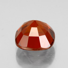 Granate hessonita naranja natural de 2,79 ct, corte cojín, VS