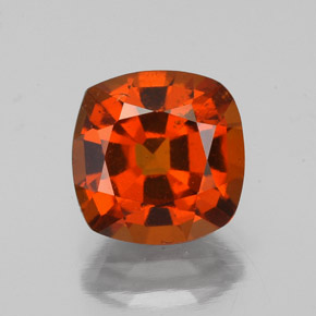 Granate hessonita rojo natural de 2,25 ct, corte cojín, VS-SI
