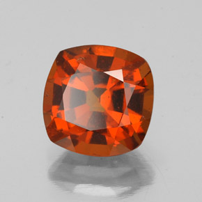 Granate hessonita rojo natural de 2,25 ct, corte cojín, VS-SI