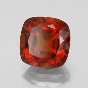 granate hessonita Rojo oscuro natural de 2.68 ct, Corte Cojín, VS-SI