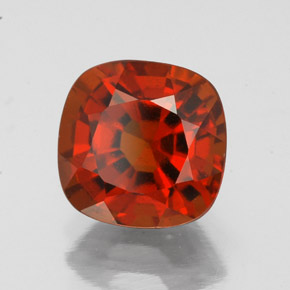 Granate hessonita naranja natural de 2,61 ct, corte cojín, VS