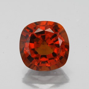 Granate hessonita naranja natural de 2,27 ct, corte cojín, VS-SI