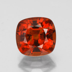 Granate hessonita naranja natural de 2,45 ct, corte cojín, VS-SI