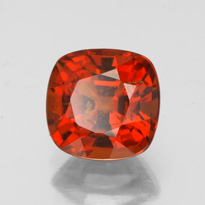 Granate hessonita naranja natural de 2,45 ct, corte cojín, VS-SI
