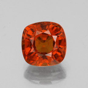 Granate hessonita naranja natural de 2,04 ct, corte cojín, VS-SI