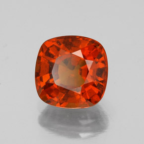 Granate hessonita naranja natural de 2,04 ct, corte cojín, VS-SI