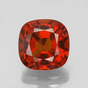 Granate hessonita naranja natural de 2,64 ct, corte cojín, VS