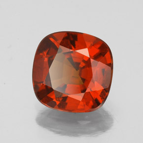 Granate hessonita naranja natural de 2,15 ct, corte cojín, VS