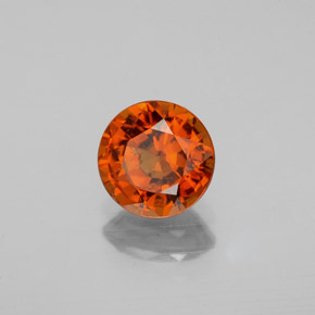Granate hessonita naranja natural de 1,26 ct, corte redondo, VS-SI