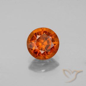 Granate hessonita naranja natural de 1,22 ct, corte redondo, SI