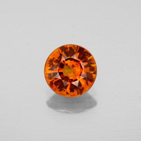 Granate hessonita naranja natural de 1,09 ct, corte redondo, VS