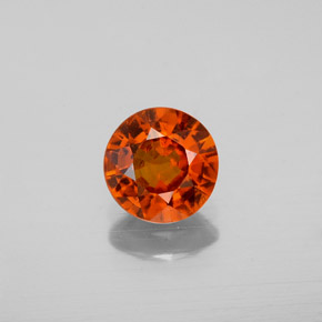 Granate hessonita naranja natural de 1,04 ct, corte redondo, VS