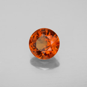 Granate hessonita naranja natural de 1,04 ct, corte redondo, VS