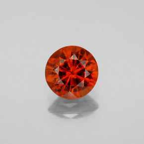 Granate hessonita naranja natural de 1,14 ct, corte redondo, VS-SI