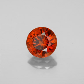 Granate hessonita naranja natural de 1,14 ct, corte redondo, VS-SI