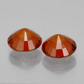 Gemas de granate hessonita naranja natural de  ct, corte redondo, VS-SI