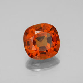 Granate hessonita naranja natural de 2,40 ct, corte cojín, VS-SI