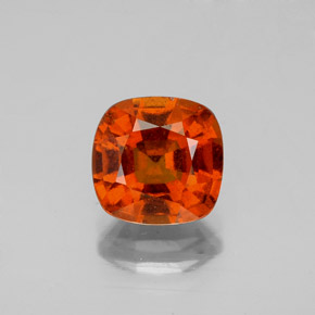 Granate hessonita rojo natural de 2,21 ct, corte cojín, VS-SI