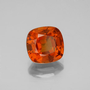 Granate hessonita rojo natural de 2,21 ct, corte cojín, VS-SI