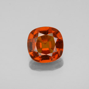 Granate hessonita rojo natural de 1,68 ct, corte cojín, VS-SI