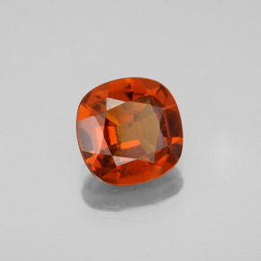 Granate hessonita rojo natural de 1,68 ct, corte cojín, VS-SI