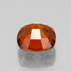 Granate hessonita naranja natural de 2,01 ct, corte cojín, VS