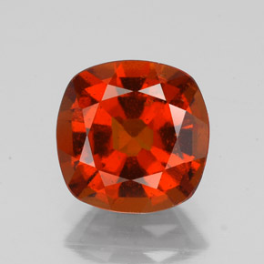 Granate hessonita naranja natural de 2,18 ct, corte cojín, VS-SI