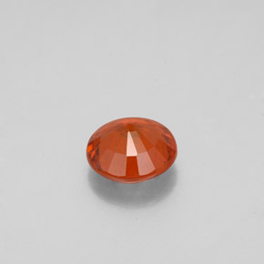Granate hessonita naranja natural de 0,93 ct, corte redondo, VS-SI