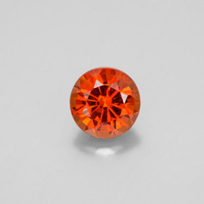 Granate hessonita naranja natural de 1,15 ct, corte redondo, VS